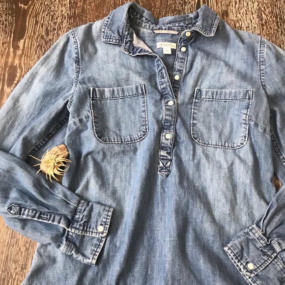 Merona Tops - Denim hi-lo top